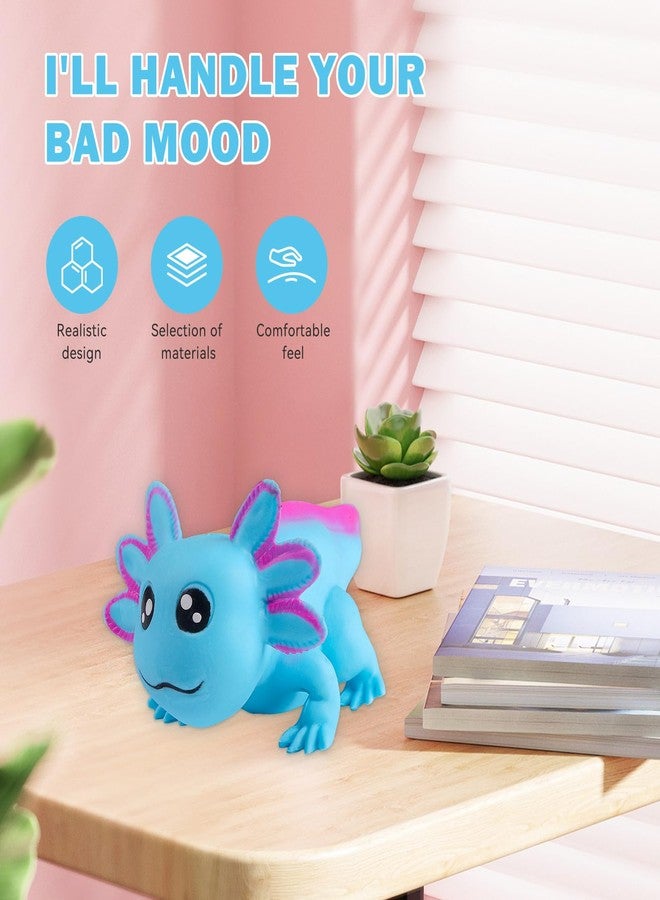 AiSiXin Axolotl Stress Balls for Adults and Kids (Blue), Squishy Toys, Cute Stress Relief Sensory Fidget Toys, Sand Filled Stretch Animal Squeeze Toys for Boys and Girls - Image 5